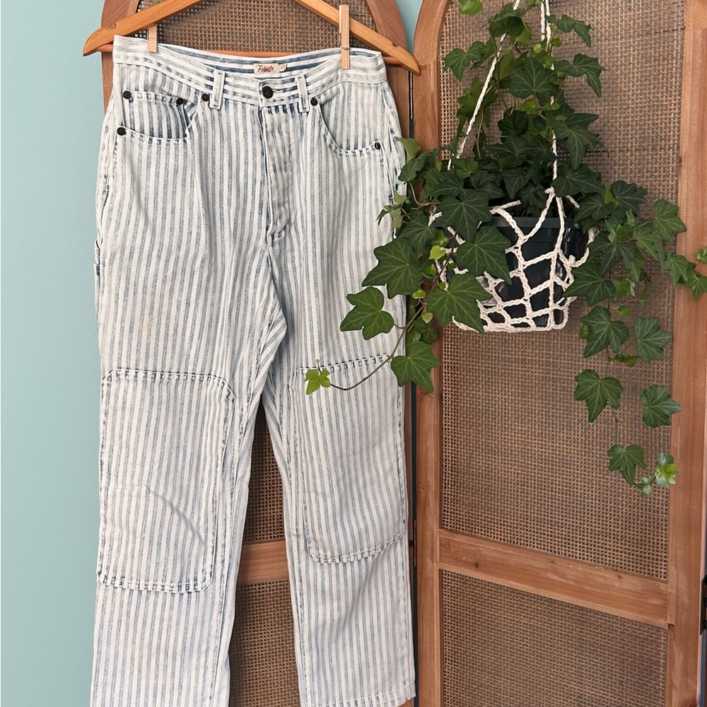 Faherty Striped Blue Jeans